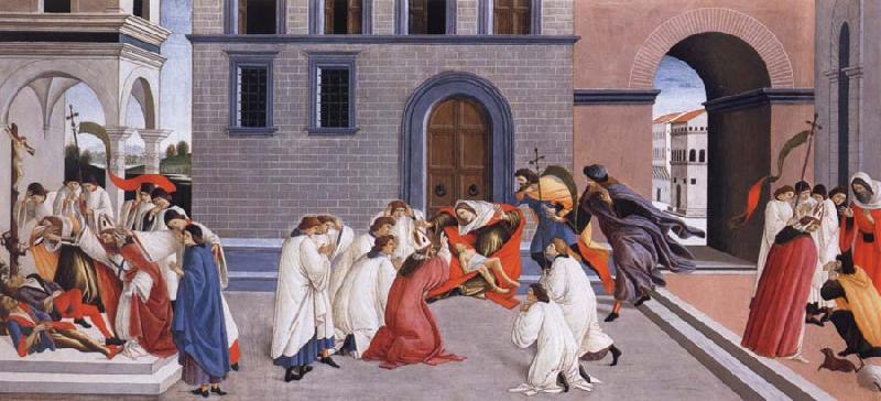 Sandro Botticelli Miracles of Saint Zenobius oil painting image